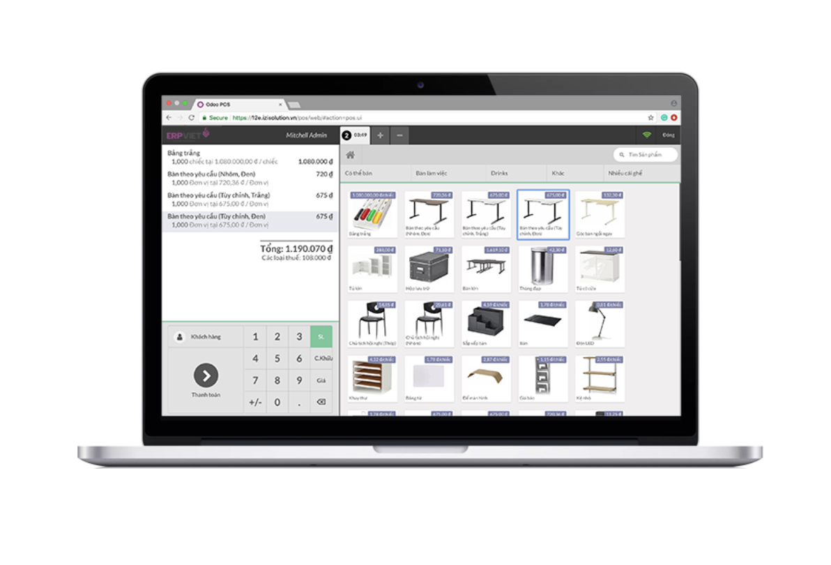 Phần mềm quản lý chuỗi bán lẻ Odoo ERPViet (POS)